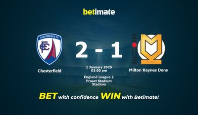 Chesterfield vs Milton Keynes Dons Prediction, Odds & Betting Tips 01/01/2025