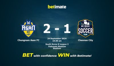 Chungnam Asan FC vs Cheonan City Prediction, Odds & Betting Tips 09/24/2024