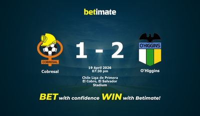 Cobresal vs O'Higgins Prediction, Odds & Betting Tips 04/19/2026