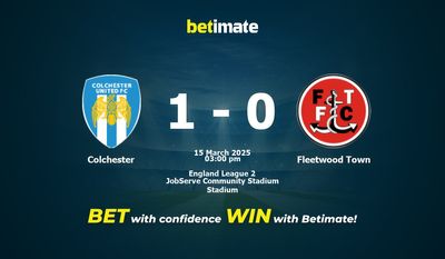 Colchester vs Fleetwood Town Prediction, Odds & Betting Tips 03/15/2025