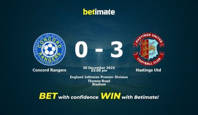 Concord Rangers vs Hastings Utd التوقعات، الصعاب ونصائح الرهان 30/12/2023