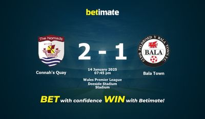 Connah's Quay vs Bala Town Prediction, Odds & Betting Tips 01/14/2025