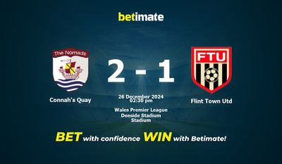 Connah's Quay vs Flint Town Utd Prediction, Odds & Betting Tips 12/26/2024