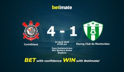 Corinthians vs Racing Club de Montevideo Prediction, Odds & Betting Tips 04/24/2025