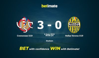 Cremonese U19 vs Hellas Verona U19 Prediction, Odds & Betting Tips 06/06/2024