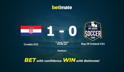 Croatia U21 vs Rep Of Ireland U21 Prediction, Odds & Betting Tips 06/07/2024