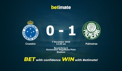 Cruzeiro vs Palmeiras Prediction, Odds & Betting Tips 12/07/2023