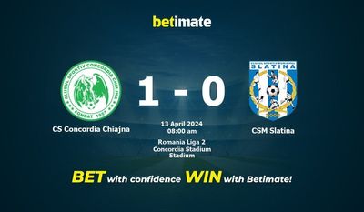 CS Concordia Chiajna vs CSM Slatina Prediction, Odds & Betting Tips 04/13/2024