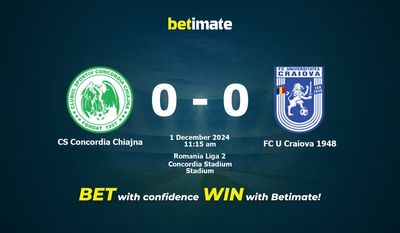 CS Concordia Chiajna vs FC U Craiova 1948 Prediction, Odds & Betting Tips 12/01/2024