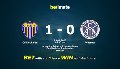 CS Dock Sud vs Acassuso Prediction, Odds & Betting Tips 04/07/2025