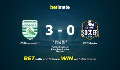 CS Hammam Lif vs CS طبرقة التوقعات، الاحتمالات ونصائح الرهان 03/04/2024