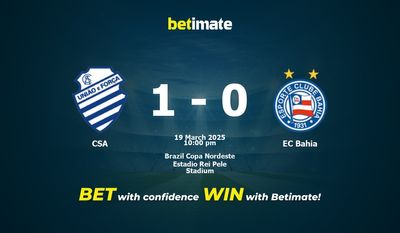 CSA vs EC Bahia Prediction, Odds & Betting Tips 03/19/2025