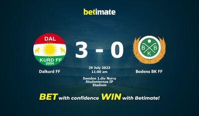 Dalkurd FF vs Bodens BK FF Prediction, Odds & Betting Tips 07/29/2023