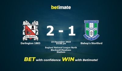 Darlington 1883 vs Bishop's Stortford التوقعات، الاحتمالات ونصائح الرهان 23/12/2023
