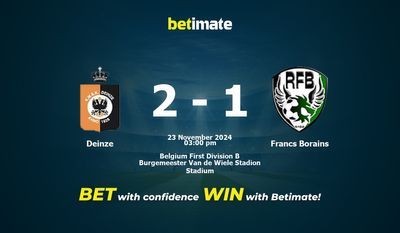 Deinze vs. Francs Borains Vorhersage, Quoten und Wetttipps 23.11.2024