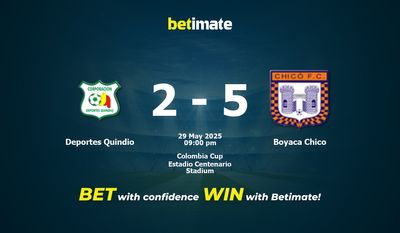 Deportes Quindio vs Boyaca Chico Prediction, Odds & Betting Tips 05/29/2025