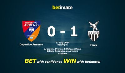 Deportivo Armenio vs Fenix Prediction, Odds & Betting Tips 07/27/2024