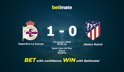 Deportivo La Coruna vs Atletico Madrid Prediction, Odds & Betting Tips 01/13/2026