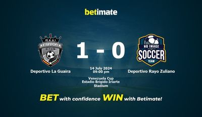 Deportivo La Guaira vs Deportivo Rayo Zuliano Prediction, Odds & Betting Tips 07/14/2024