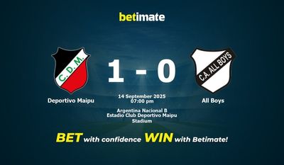 Deportivo Maipu vs All Boys Prediction, Odds & Betting Tips 09/14/2025