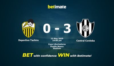 Deportivo Tachira vs Central Cordoba Prediction, Odds & Betting Tips 05/13/2025