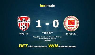 Derry City vs St Patricks التوقعات، الاحتمالات ونصائح الرهان 01/03/2024