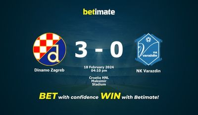 دينامو زغرب vs NK Varazdin التوقعات، الاحتمالات ونصائح الرهان 18/02/2024