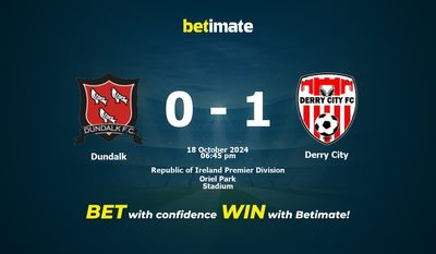 Dundalk vs Derry City Prediction, Odds & Betting Tips 10/18/2024