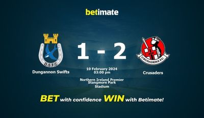 Dungannon Swifts vs Crusaders التوقعات، الاحتمالات ونصائح الرهان 10/02/2024