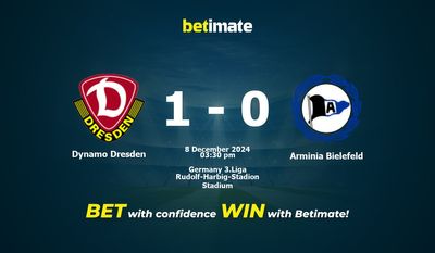 Dynamo Dresden vs Arminia Bielefeld Prediction, Odds & Betting Tips 12/08/2024