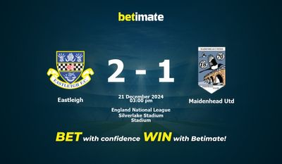 Eastleigh vs Maidenhead Utd Prediction, Odds & Betting Tips 12/21/2024