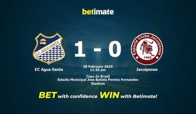 EC Agua Santa vs Jacuipense التوقعات، الصعاب ونصائح الرهان 28/02/2024