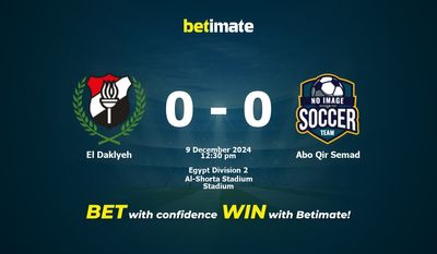 El Daklyeh vs Abo Qir Semad Prediction, Odds & Betting Tips 12/09/2024