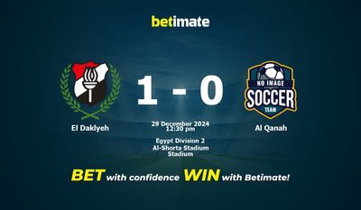 El Daklyeh vs Al Qanah Prediction, Odds & Betting Tips 12/29/2024