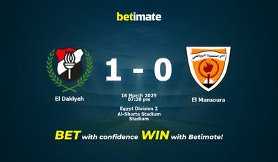 El Daklyeh vs El Mansoura Prediction, Odds & Betting Tips 03/16/2025