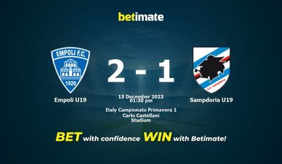 Empoli U19 বনাম Sampdoria U19 পূর্বাভাস, মতভেদ এবং বেটিং টিপস 12/15/2023