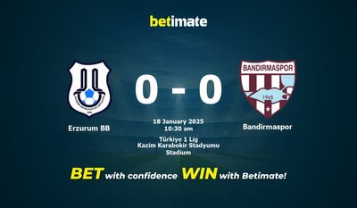 Erzurum BB vs Bandirmaspor Prediction, Odds & Betting Tips 01/18/2025