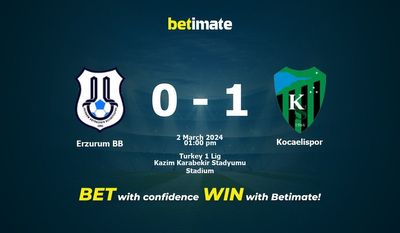 Erzurum BB vs Kocaelispor التوقعات، الصعاب ونصائح الرهان 02/03/2024