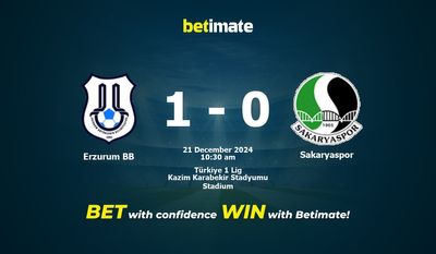 Erzurum BB vs Sakaryaspor Prediction, Odds & Betting Tips 12/21/2024