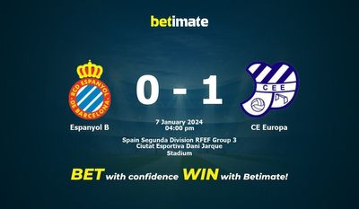 Espanyol B vs CE Europa 预测、赔率和投注技巧 01/07/2024