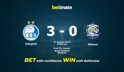 Esteghlal vs Malavan H2H 17 aug 2023 Head to Head stats prediction