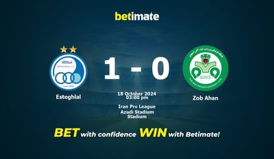 Pronostici, quote e suggerimenti per le scommesse Esteghlal vs Zob Ahan 18/10/2024