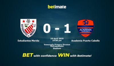 Estudiantes Merida vs Academia Puerto Cabello Prediction, Odds & Betting Tips 04/18/2025