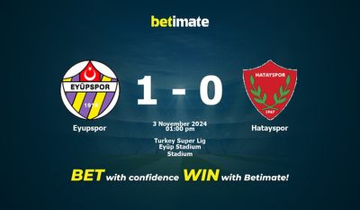 Eyupspor vs Hatayspor Prediction, Odds & Betting Tips 11/03/2024