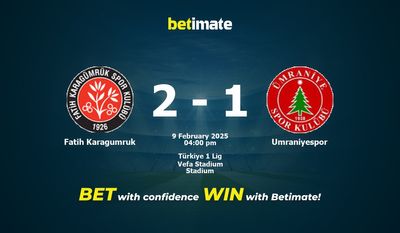 Fatih Karagumruk vs Umraniyespor Prognozy, kursy i typy bukmacherskie 02.09.2025