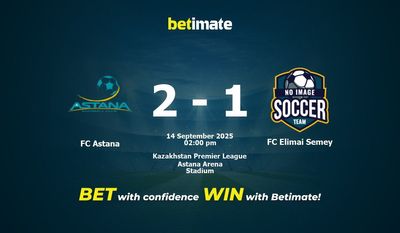 FC Astana vs FC Elimai Semey Prediction, Odds & Betting Tips 09/14/2025