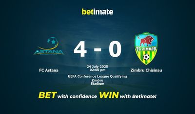 FC Astana vs Zimbru Chisinau Prediction, Odds & Betting Tips 07/24/2025