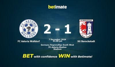 FC Astoria Walldorf vs SG Barockstadt Prediction, Odds & Betting Tips 12/07/2024