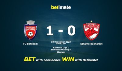 FC Botosani vs Dinamo Bucharest التوقعات، الصعاب & نصائح الرهان 18/12/2023