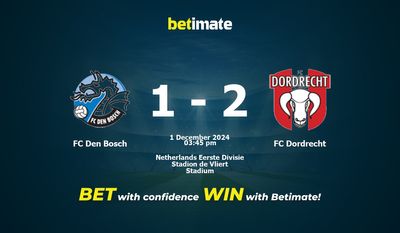 FC Den Bosch vs FC Dordrecht Prediction, Odds & Betting Tips 12/01/2024
